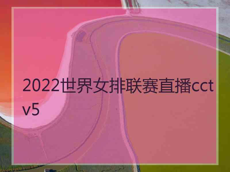 2022世界女排联赛直播cctv5