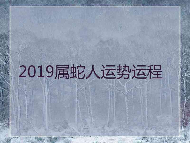 2019属蛇人运势运程