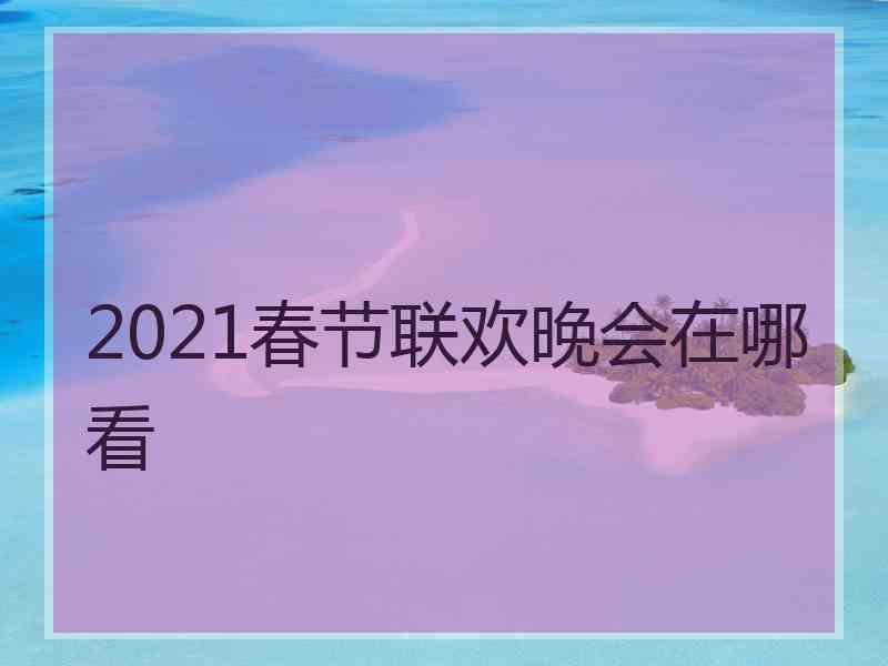 2021春节联欢晚会在哪看