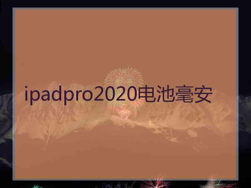 ipadpro2020电池毫安