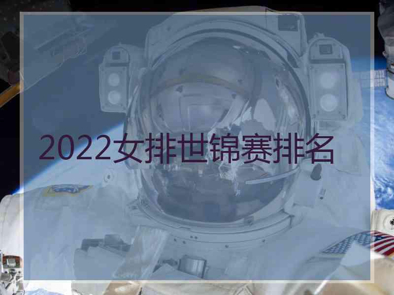 2022女排世锦赛排名