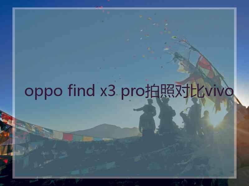 oppo find x3 pro拍照对比vivo