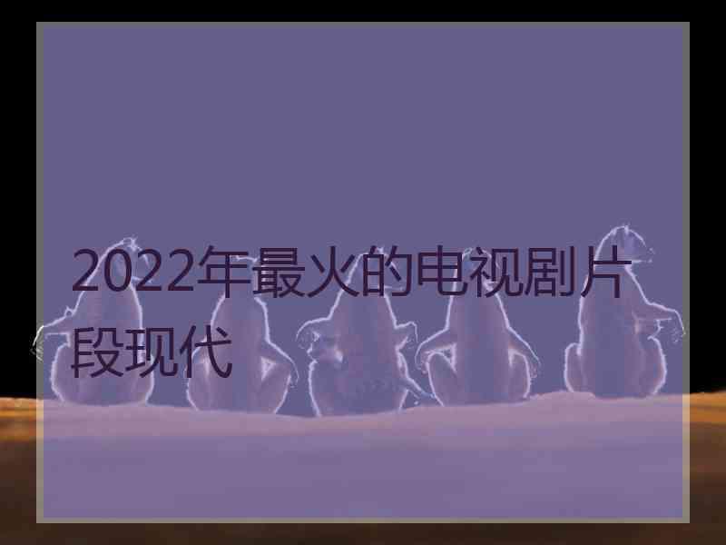 2022年最火的电视剧片段现代