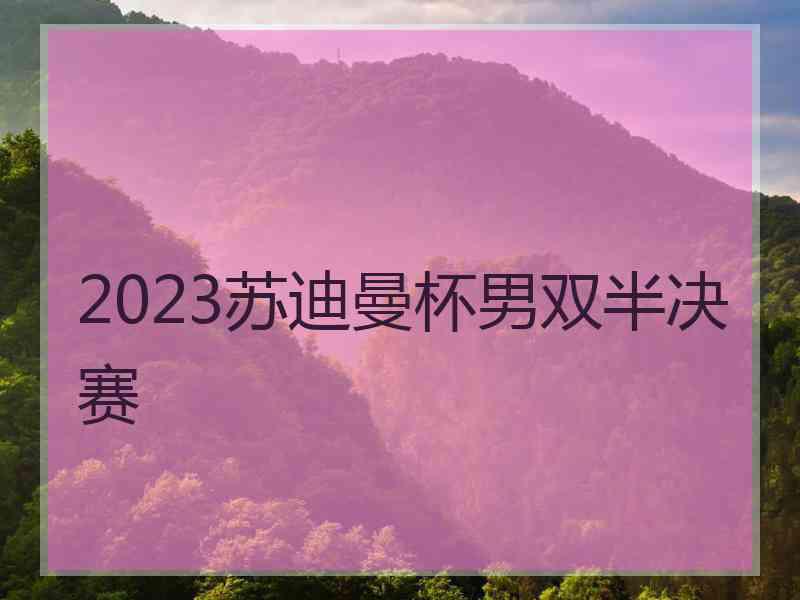 2023苏迪曼杯男双半决赛