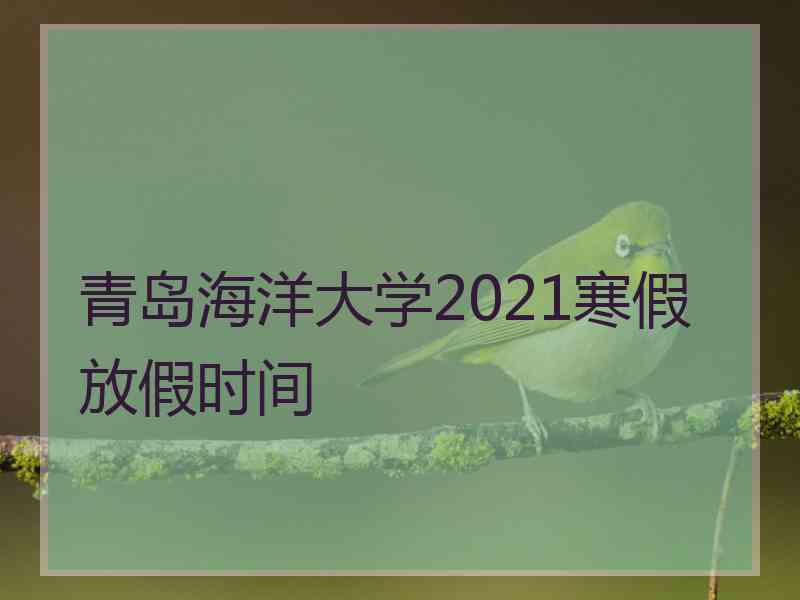 青岛海洋大学2021寒假放假时间