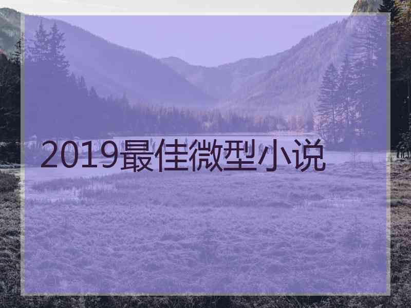 2019最佳微型小说