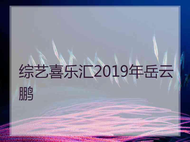 综艺喜乐汇2019年岳云鹏