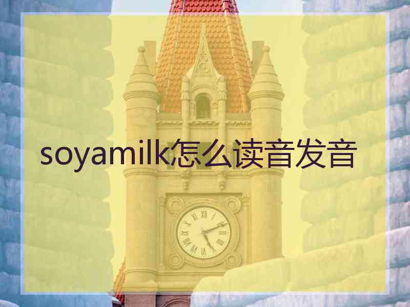 soyamilk怎么读音发音