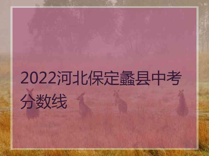 2022河北保定蠡县中考分数线