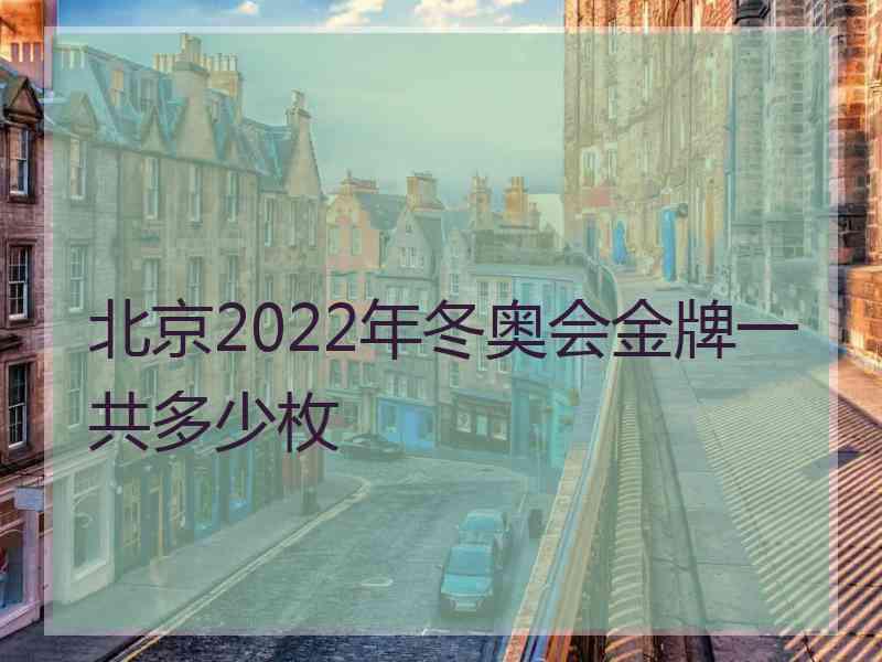 北京2022年冬奥会金牌一共多少枚