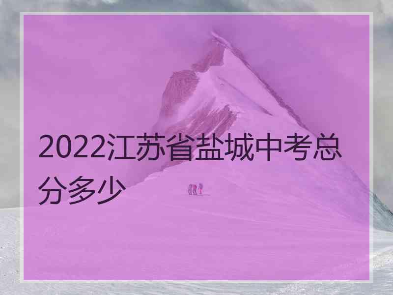 2022江苏省盐城中考总分多少