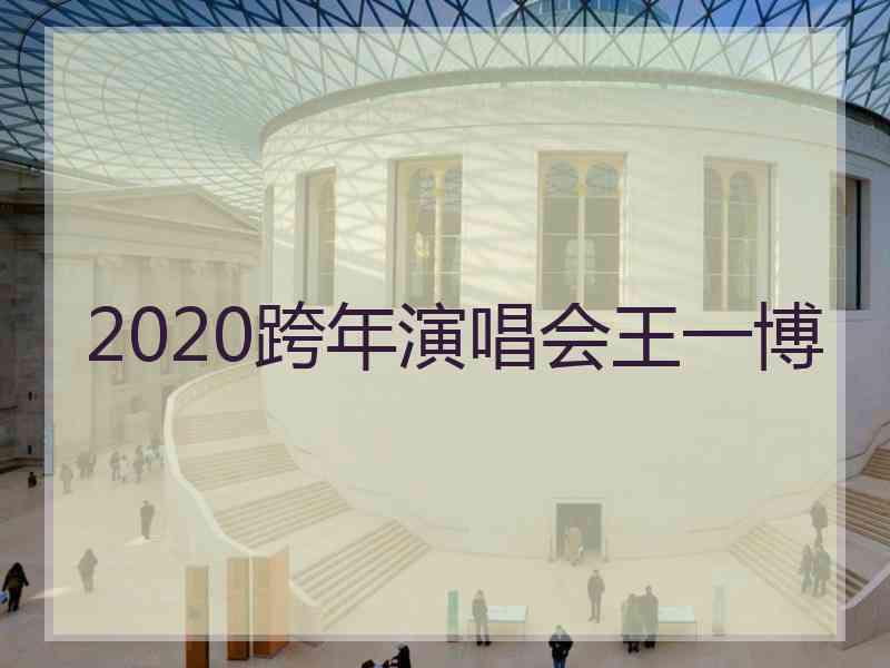 2020跨年演唱会王一博