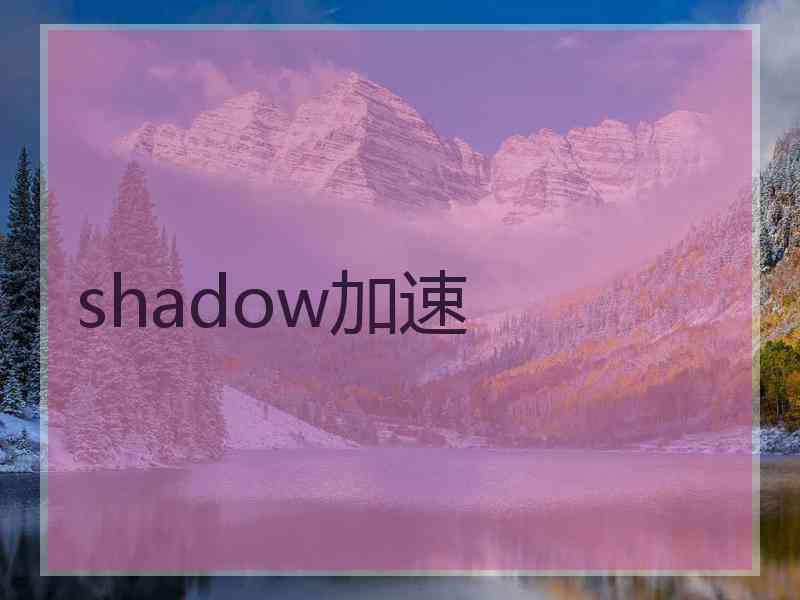 shadow加速