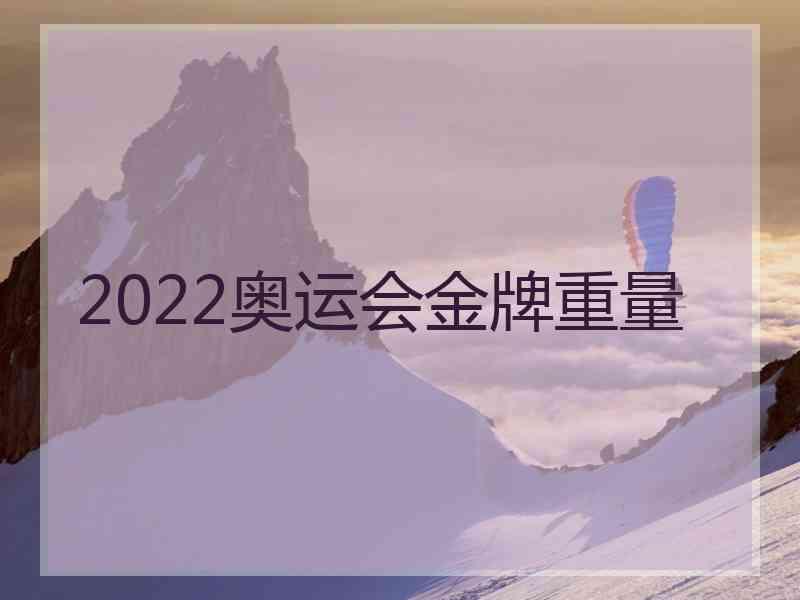 2022奥运会金牌重量