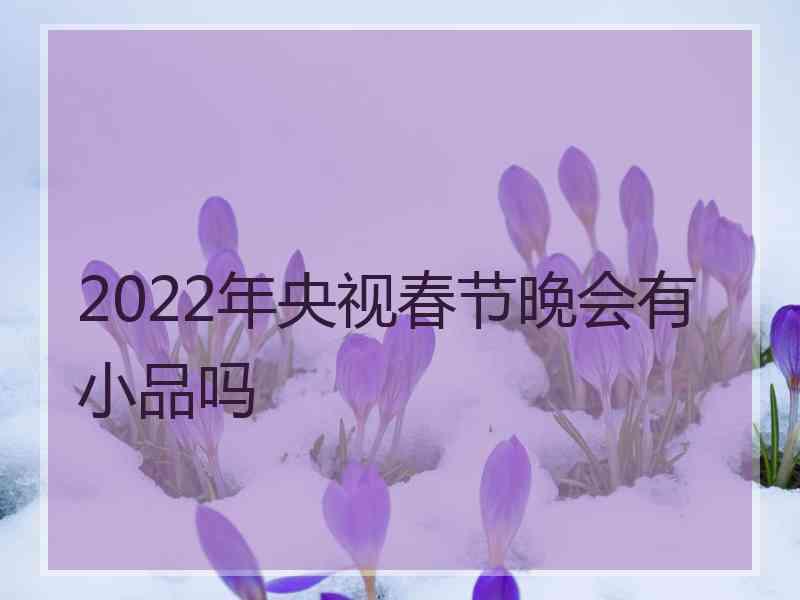 2022年央视春节晚会有小品吗