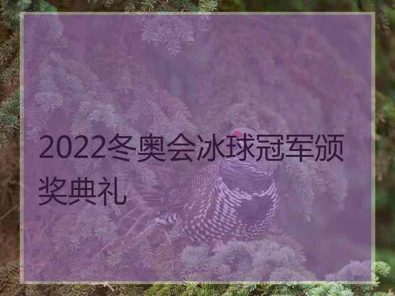 2022冬奥会冰球冠军颁奖典礼