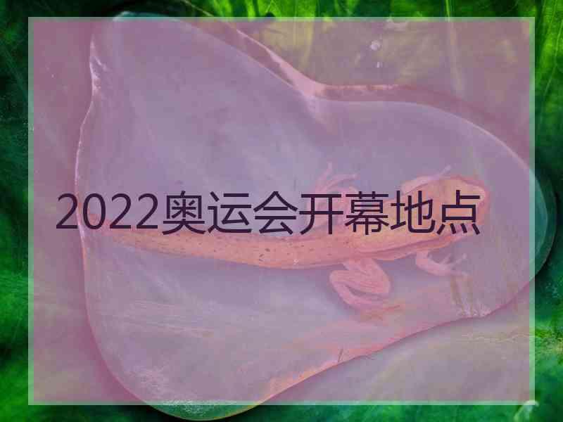 2022奥运会开幕地点