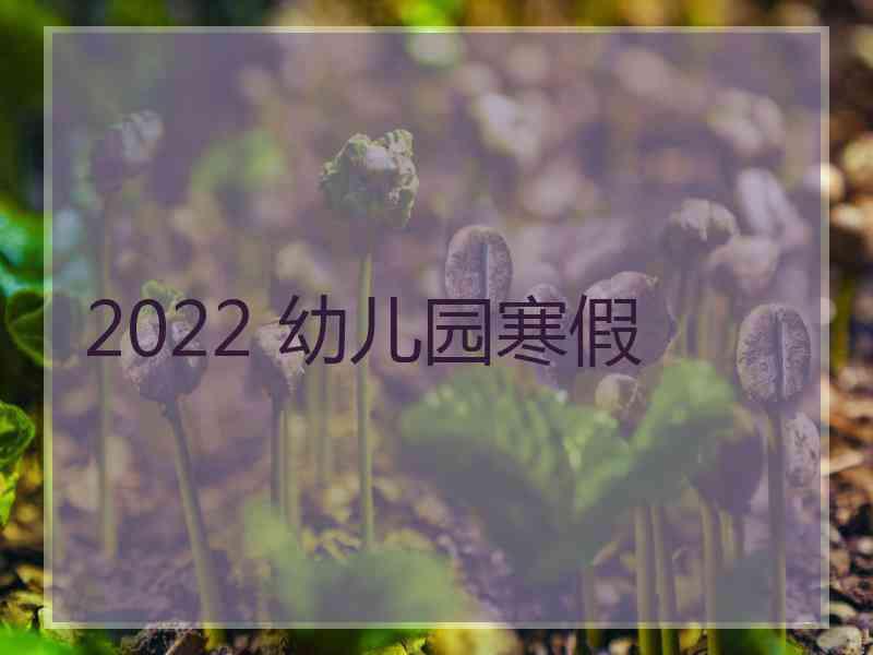 2022 幼儿园寒假