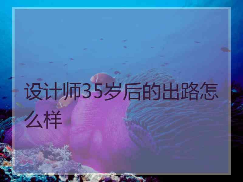 设计师35岁后的出路怎么样