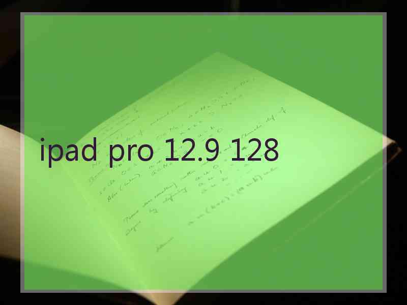 ipad pro 12.9 128