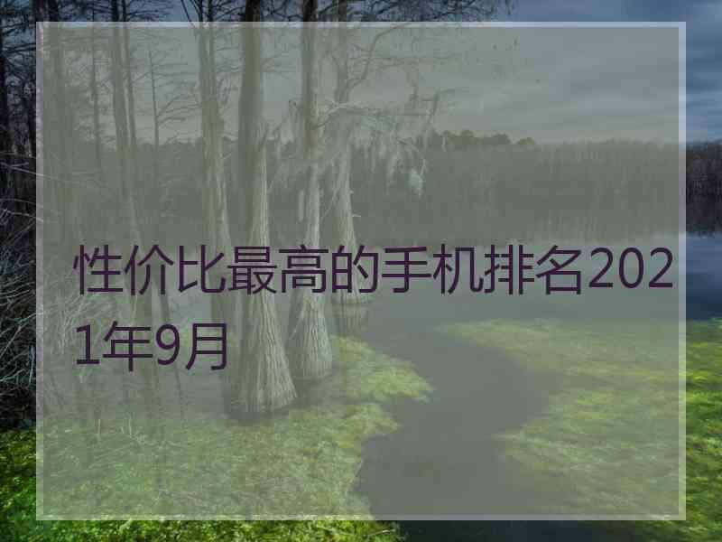 性价比最高的手机排名2021年9月