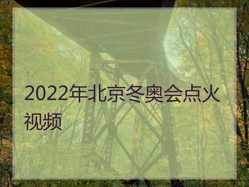 2022年北京冬奥会点火视频