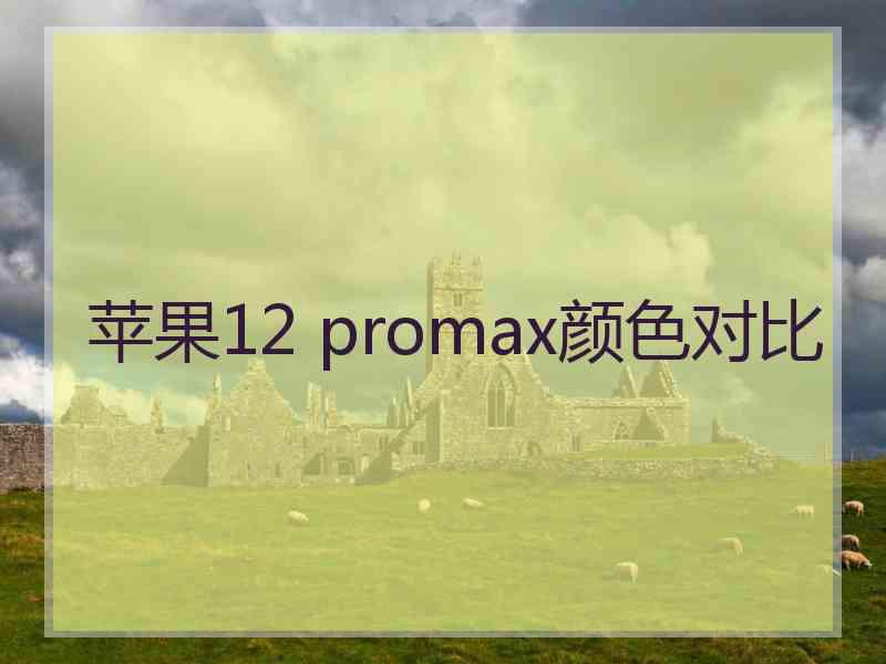 苹果12 promax颜色对比