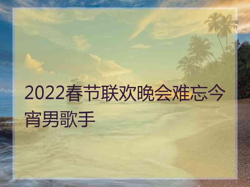 2022春节联欢晚会难忘今宵男歌手