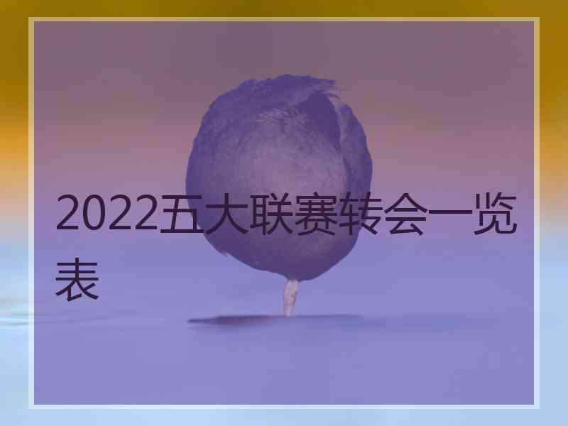 2022五大联赛转会一览表