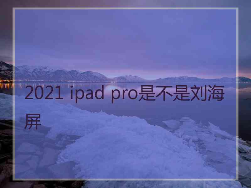 2021 ipad pro是不是刘海屏