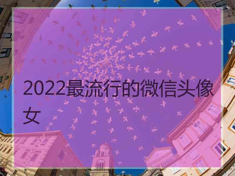 2022最流行的微信头像女