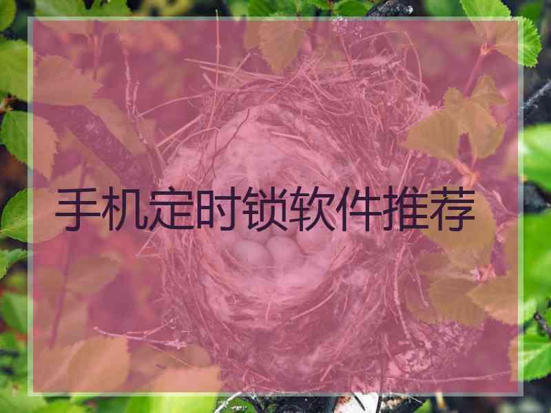 手机定时锁软件推荐