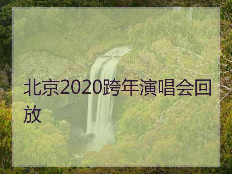 北京2020跨年演唱会回放