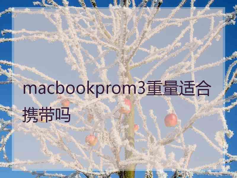 macbookprom3重量适合携带吗