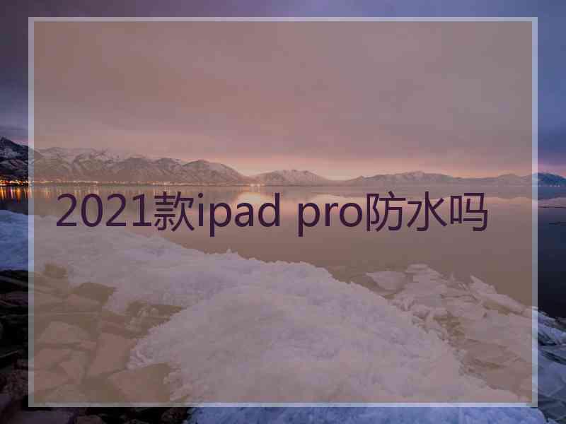 2021款ipad pro防水吗