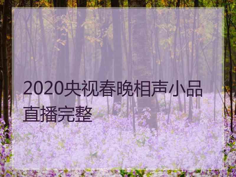 2020央视春晚相声小品直播完整