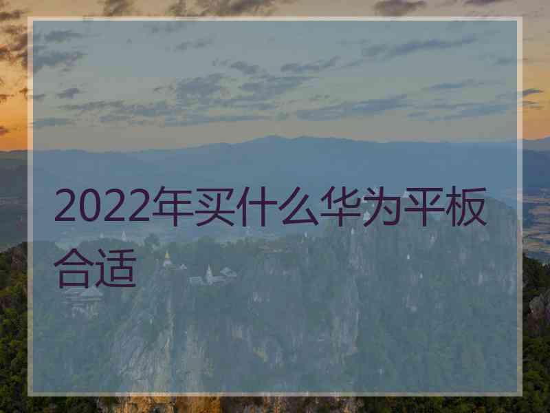 2022年买什么华为平板合适