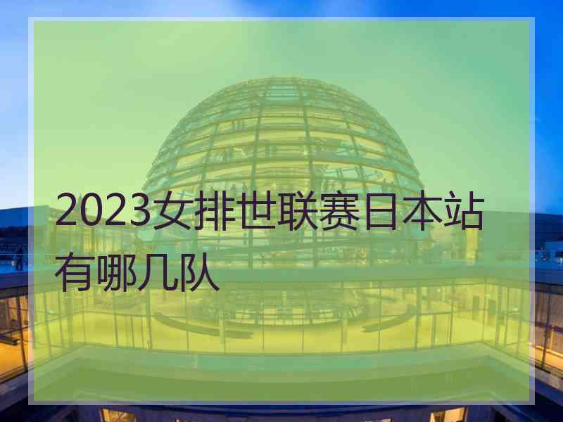 2023女排世联赛日本站有哪几队