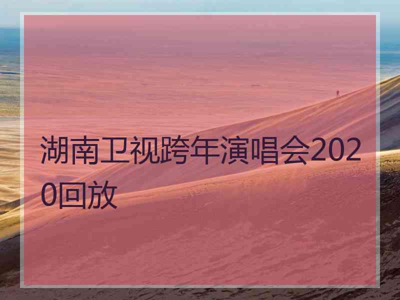 湖南卫视跨年演唱会2020回放