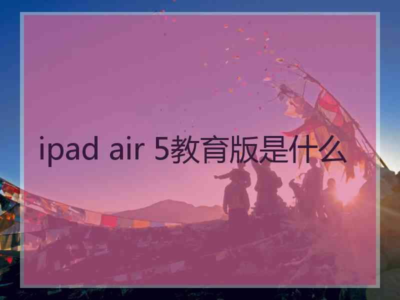 ipad air 5教育版是什么