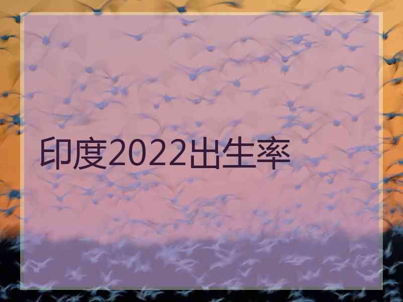 印度2022出生率