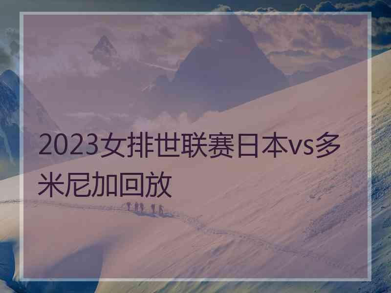 2023女排世联赛日本vs多米尼加回放