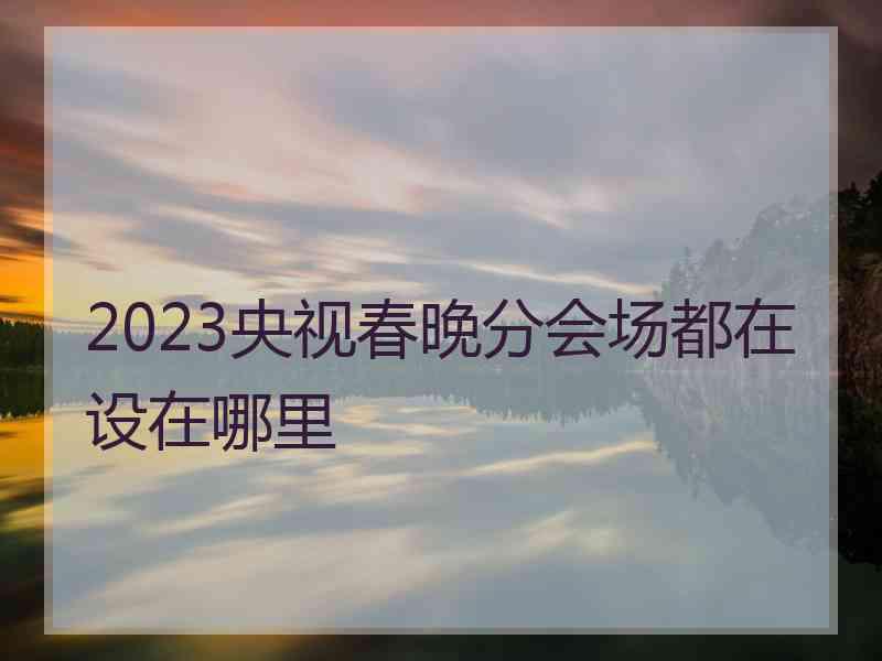 2023央视春晚分会场都在设在哪里