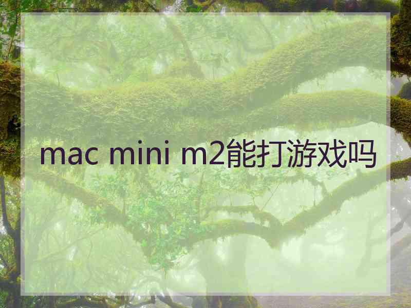 mac mini m2能打游戏吗