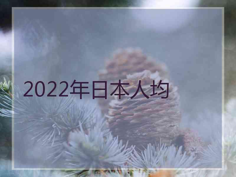 2022年日本人均