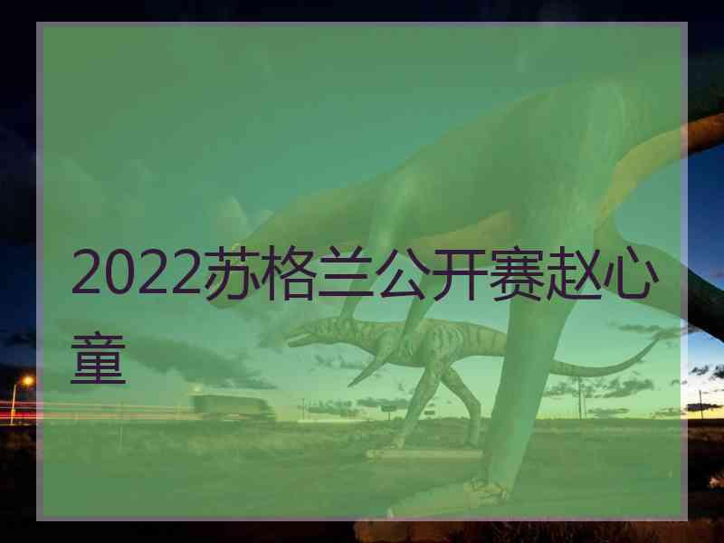 2022苏格兰公开赛赵心童