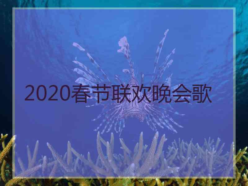 2020春节联欢晚会歌