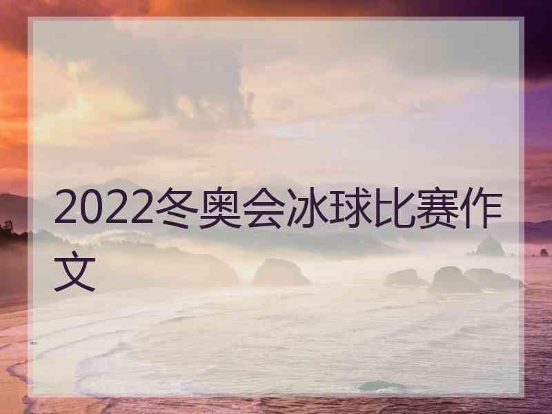 2022冬奥会冰球比赛作文