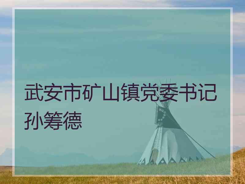 武安市矿山镇党委书记孙筹德