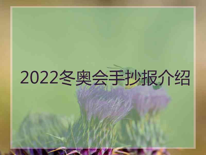 2022冬奥会手抄报介绍